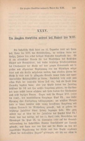 569-603 Die jüngsten Encykliken unseres heiligen Vaters Leo XIII.