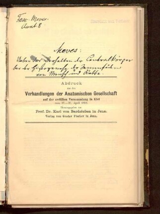 Ueber das Verhalten der Centralkörper bei der Histogenese der Samenfäden von Mensch und Ratte