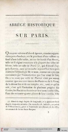 Abrégé historique sur Paris
