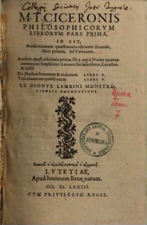 M. Tullii Ciceronis Opera omnia, quae extant, 7