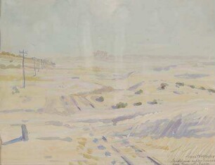 Sandsturm auf der Eisenbahnlinie Touggourt - Biskra
