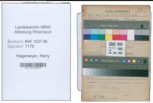 Entnazifizierung Harry Hagemeyer , geb. 03.05.1893 (Angestellter)