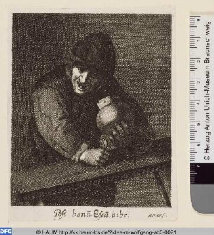 [Bauer mit Pfeife und Krug; Peasant with pipe and mug]