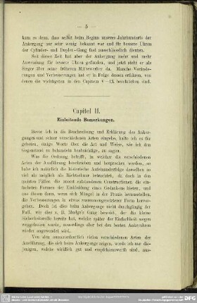Capitel II. Einleitende Bemerkungen