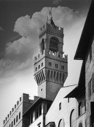 Florenz, Piazza della Signoria. Palazzo Vecchio (1299-1314). Arnolfo-Turm