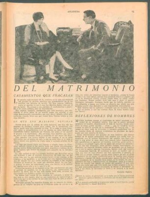 Del matrimonio