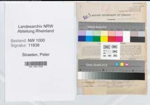 Entnazifizierung Peter Straeten, geb. 27.09.1884 (Regierungsinspektor)