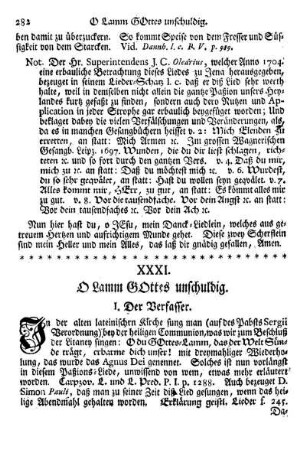XXXI. O Lamm GOttes unschuldig.