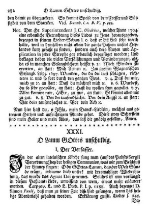 XXXI. O Lamm GOttes unschuldig.