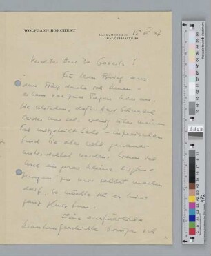 Brief an Henry Goverts