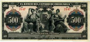 Geldschein, 500 Pesos, 1913?