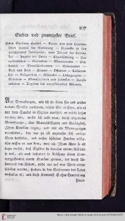 Sieben und zwanzigster Brief