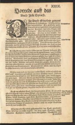 Vorrede auff das Buch Jesu Syrach.