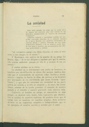 La amistad