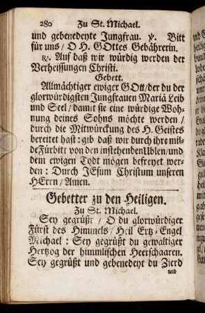 Gebetter zu den Heiligen.