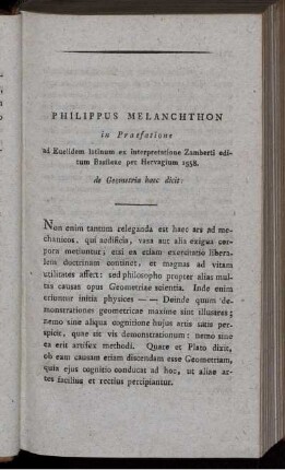 Philippus Melanchthon in Praefatione.