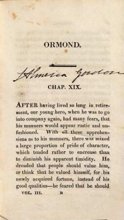 Harrington, a tale; and, Ormond, a tale : in three volumes, 3. [Ormond ; 2]