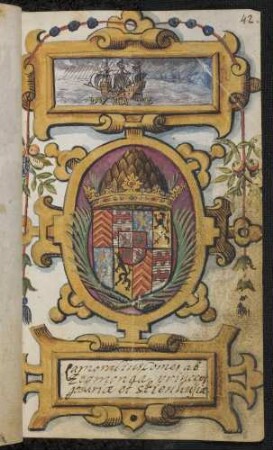 Wappen: Graf Lamoral (II.) von Egmond, Fürst von Grave (+1617).