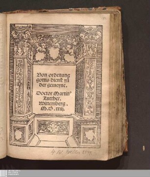 Von ordenung gottis dienst yn[n] der gemeyne