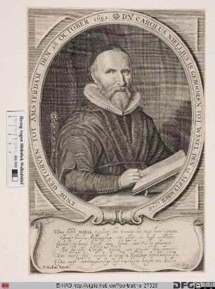 Bildnis Charles de Nielles (lat. Carolus Niellius)