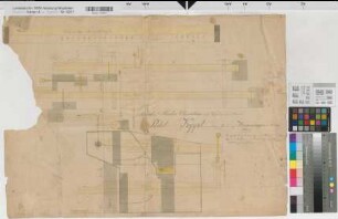 Hückeswagen (Hückeswagen) Orgel Manual- und Positivkonstruktion nebst Koppel Pedal- und Koppelkonstruktion 1832 o.M. 51 x 72 kol. Zeichnung Nachlaß Roetzel Nr. 148