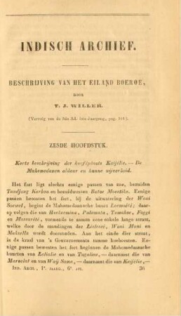 Beschrijving van het eiland Boeroe, door T. J. Willer