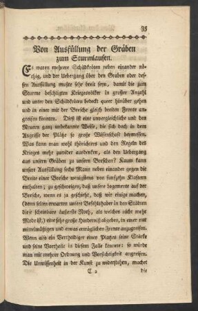 Von Ausfüllung der Gräben zum Strumlaufen