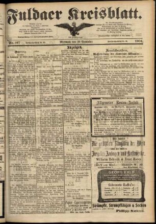 Zweite Ausgabe vom Mittwoch, den 30. November 1904.