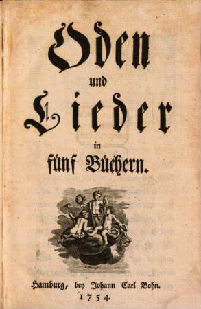 Oden und Lieder : in fünf Büchern
