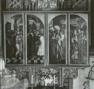 Christus und die 12 Apostel und Maria und die 14 Nothelfer