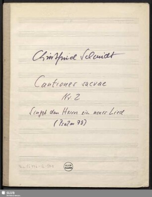 Motets - Mus.15446-E-501 : Coro, org