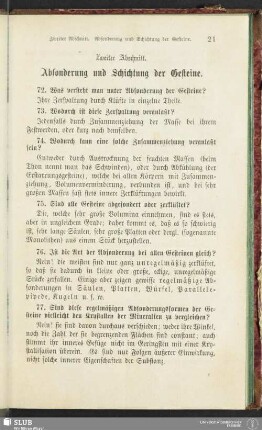 Zweiter Abschnitt. Absonderung und Schichtung der Gesteine