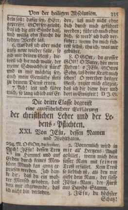 Die dritte Classe begreift eine ausführlichere Erklärung der christlichen Lehre und der Lebens-Pflichten