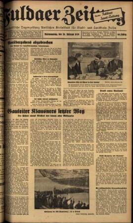 Ausgabe vom Montag, den 20. Februar 1939.