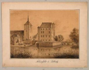 Das Renaissanceschloss in Schönfeld (Dresden-Schönfeld-Weißig), Blick nach Süden