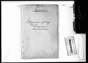Adjudantur: Allgemein gültige Verfügungen (1882-1891)