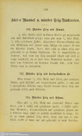 Kleine Mandel- u. mürber Teig-Bäckereien