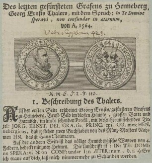 Bildnis des Georg Ernst, Graf zu Henneberg