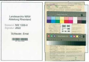Entnazifizierung Ernst Schleuter , geb. 11.06.1906 (Postarbeiter)
