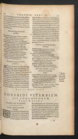 Gotfridi Viterbiensis Chronicorum Pars Decima.