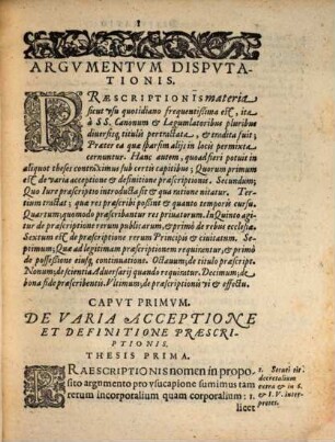Dispvtatio De Praescriptionibvs Ex Vtroqve Ivre Desvmpta Et in theses coniecta