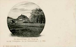 Die Bahnhofstrasse, jetzt Georgiring, von der Wintergarten- bis zur Schützenstrasse i. J. 1866 [Alt-Leipzig]