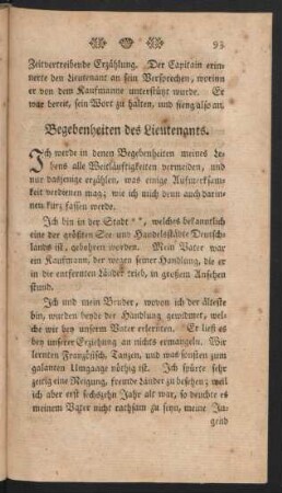Begebenheiten des Lieutenants.