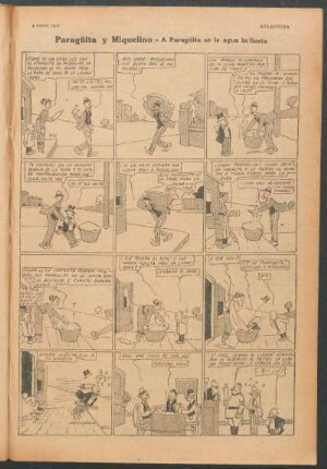 Paragüita y Miquelino. - [Cómic] : A Paragüita se le agua la fiesta