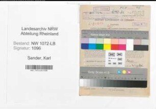 Entnazifizierung Karl Sander , geb. 08.04.1909 (Polizist)
