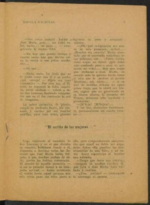 "El cariño de las mujeres..."
