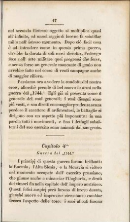 Capitolo 4to. Guerra del "1744"