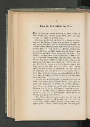 Über die Unsterblichkeit der Seele.