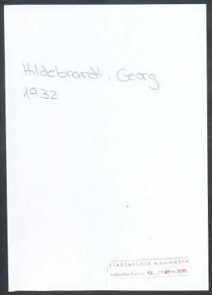 Hildebrand, Georg, Berlin z. Zt. Nassau, an Wichert