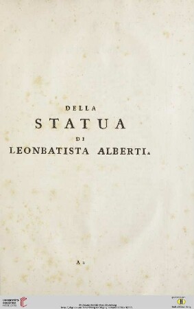 Della statua di Leonbatista Alberti